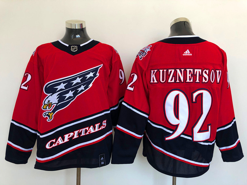 Men's Washington Capitals Evgeny Kuznetsov #92 Red Jersey